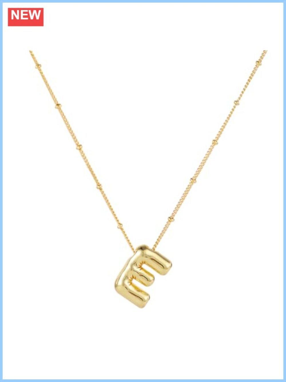 18k Gold Plated Initial Necklace for Women Adjustable 17in Letter Pendant